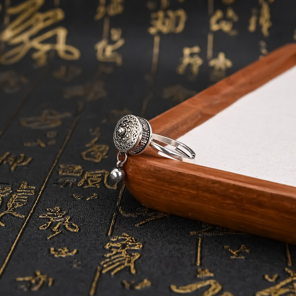 Tibetan Prayer Wheel Ring