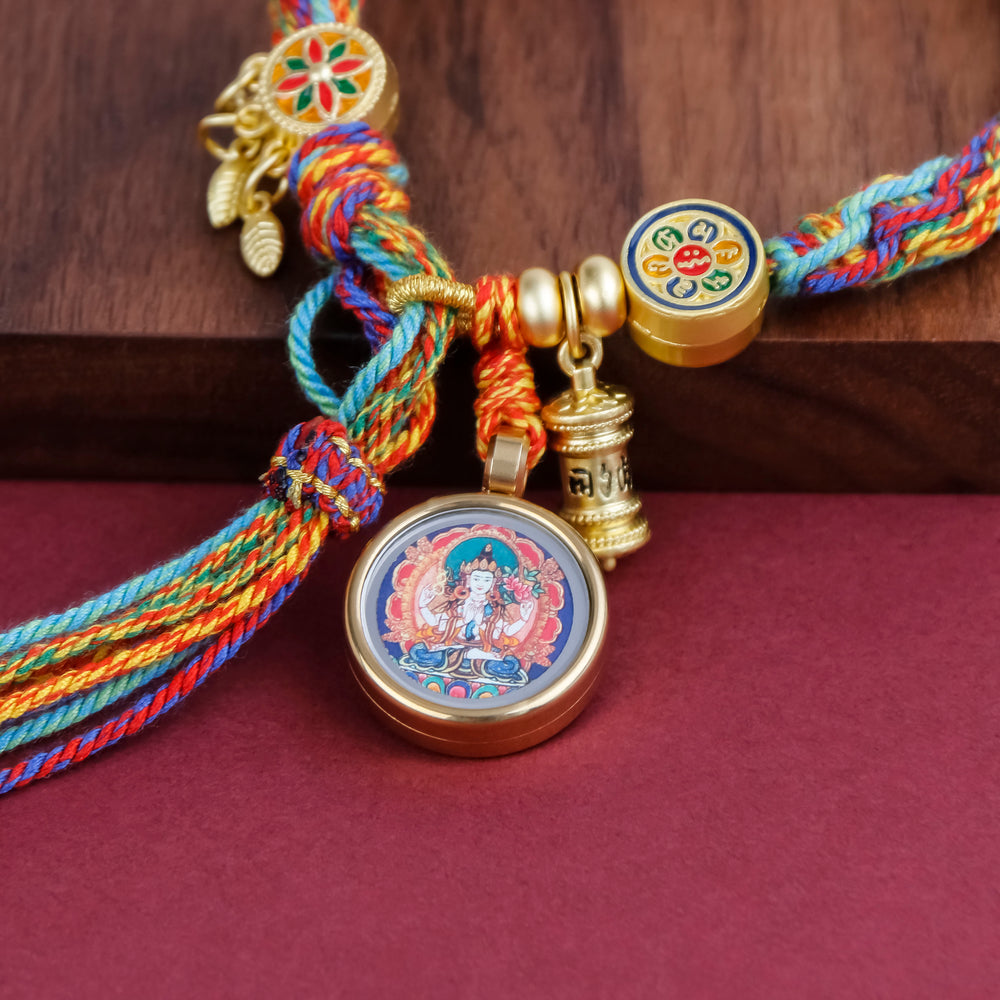 Tibetan Six Words Mantra Dreamcatcher Bracelet-Luck