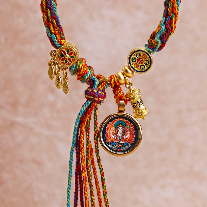 Tibetan Six Words Mantra Dreamcatcher Bracelet-Luck
