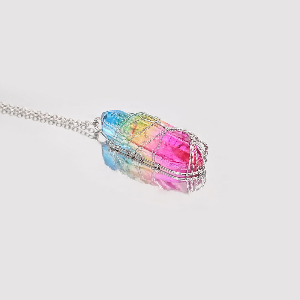 Tree of Life Crystal Chakra Necklace