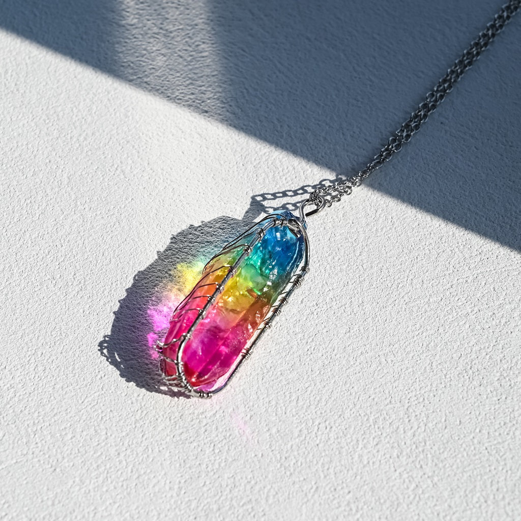 Tree of Life Crystal Chakra Necklace