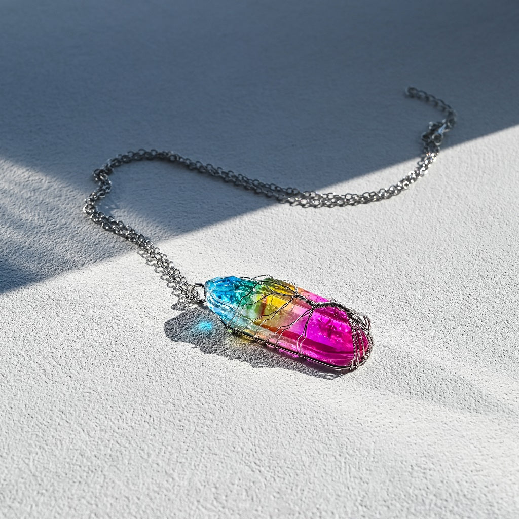Tree of Life Crystal Chakra Necklace
