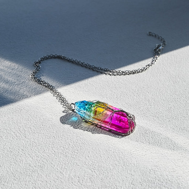 Tree of Life Crystal Chakra Necklace