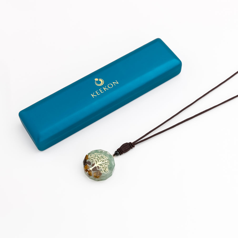 KEEKON Tree of Life Energy Orgonite Crystal Pendant
