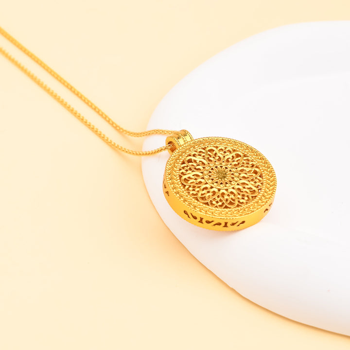 Turning Eight Treasures Compass Necklace