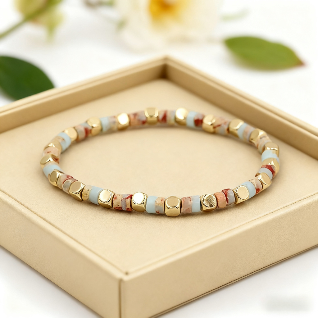 Vintage Stone Beaded Bracelet