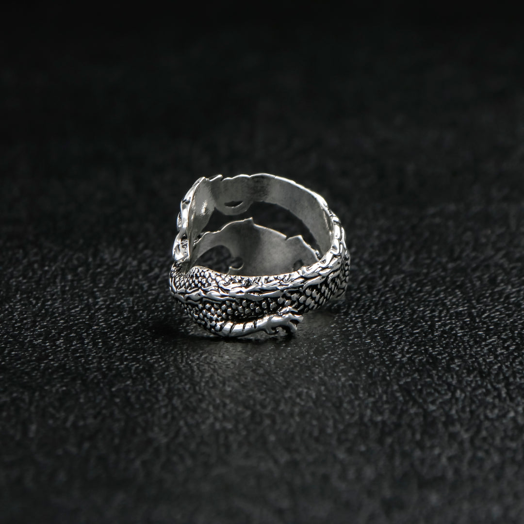 Vintage Dragon Pattern Ring - Protection