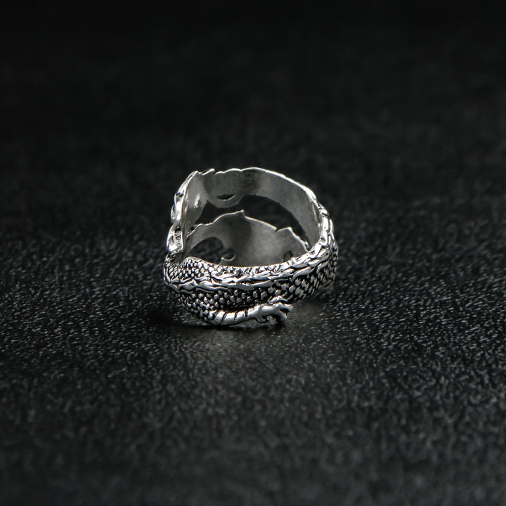Vintage Dragon Pattern Ring - Protection
