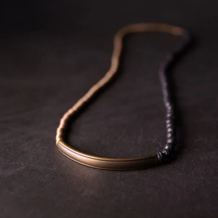 Vintage Lava Rock Copper Bracelet