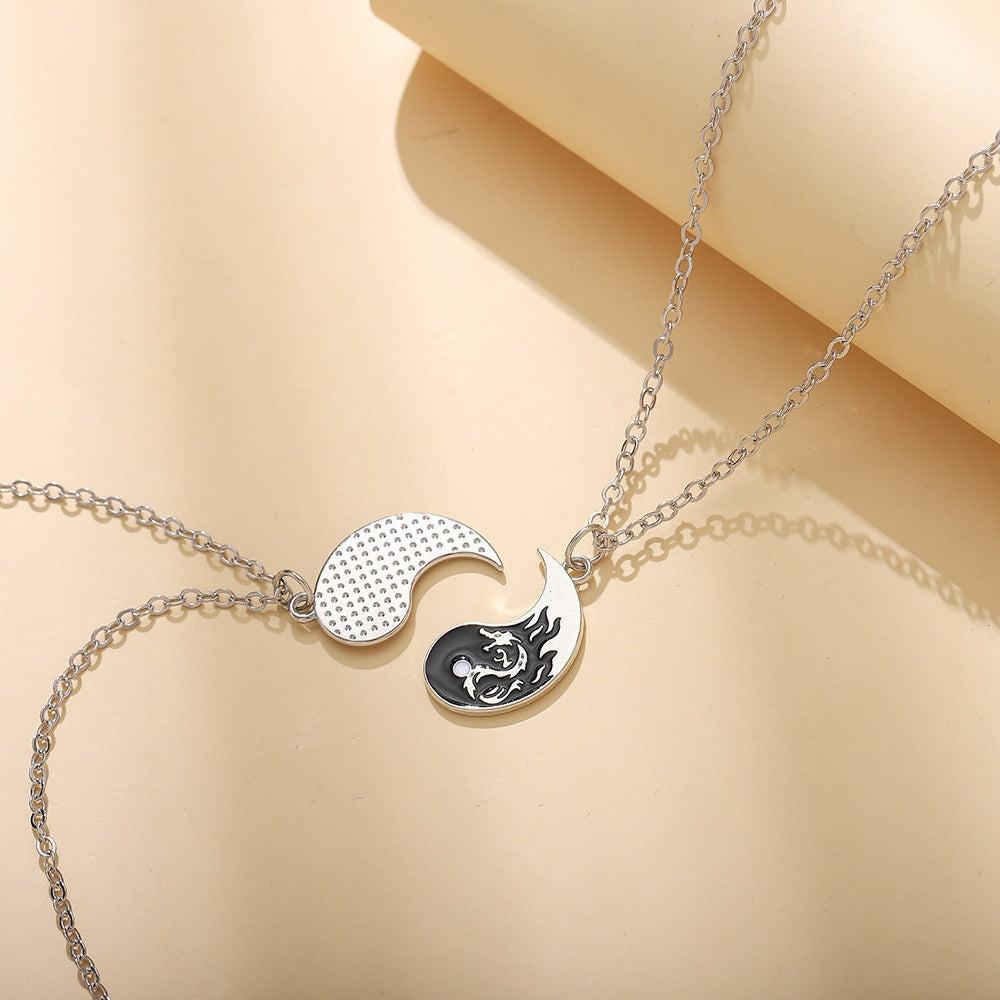 Yin Yang Bagua Dragon Necklace