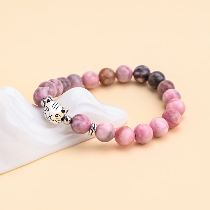 Zebra Jasper Cat Face Protection Bracelet
