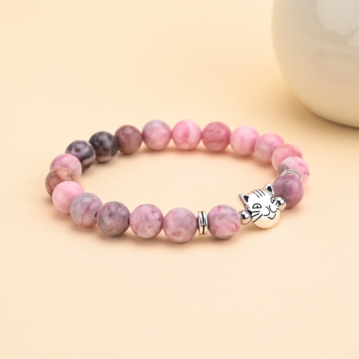 Zebra Jasper Cat Face Protection Bracelet