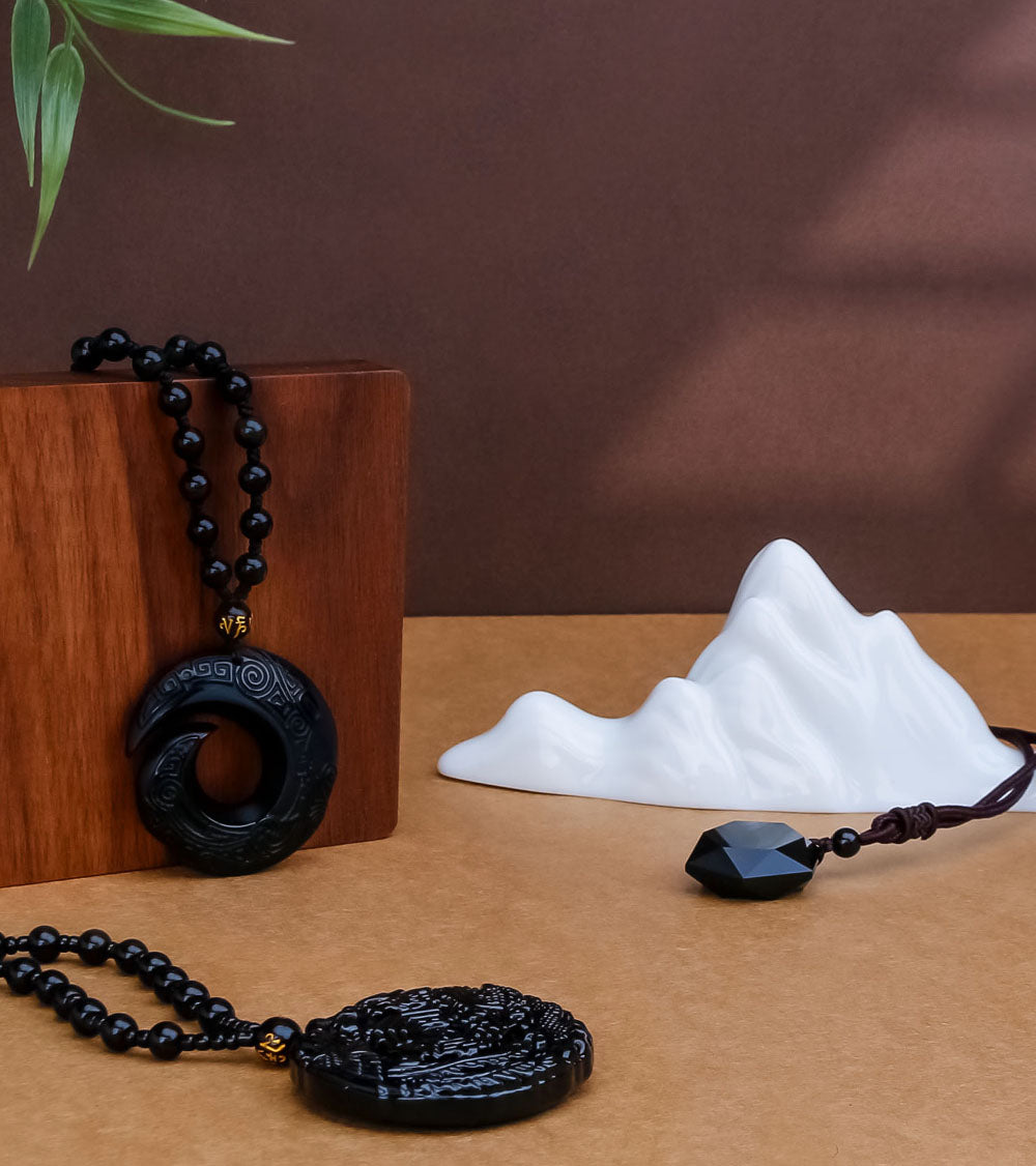 Black Obsidian Pendants