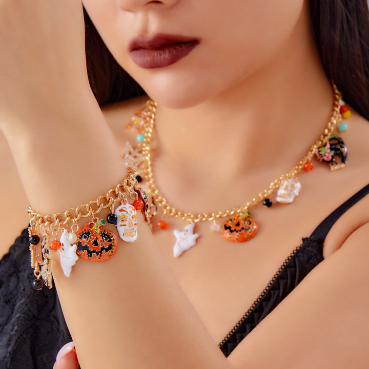 Halloween Pumpkin Ghost Bracelet