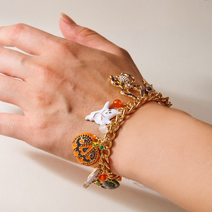 Halloween Pumpkin Ghost Bracelet